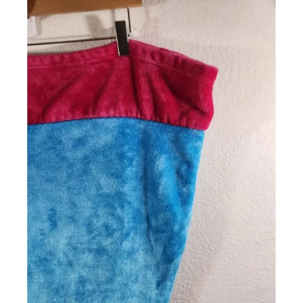 Cuddly Blankets Pink & Blue Mermaid Tail Fin Soft Fleece Kids Size Girls 55